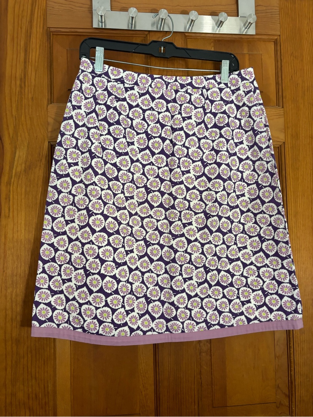 Boden Purple Daisy A-Line Skirt